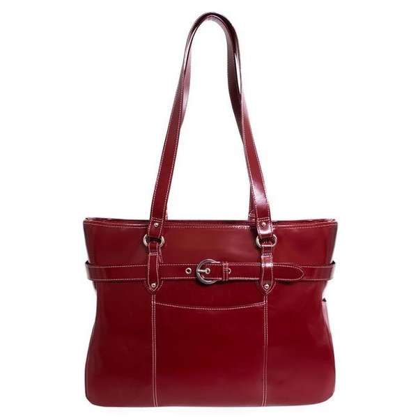 Mckleinusa McKleinUSA SERRA 35266 Red Leather Ladies Laptop Tote 35266